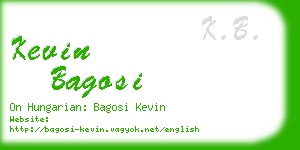 kevin bagosi business card